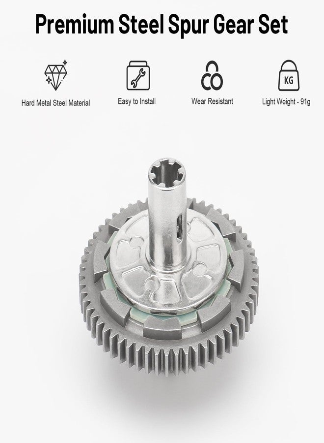 daitoku 57T Metal Steel Slipper Clutch Spur Gear Upgrade Replace Part for Arrma Granite Senton 3s Vorteks 1/10 Kraton 4s Outcast 4s 1/8 Typhon 3s Big Rock 3s RC Car - Image 2